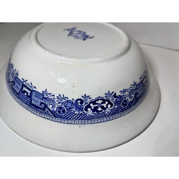 Ridgway & Co Semi China Blue Willow Bowl 1937 8.5" - Picture 7 of 7